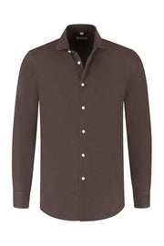 Lindo Dark Brown Linen Shirt