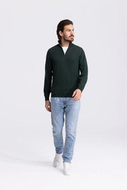 Quarter-zip Green Sweater