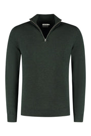 Quarter-zip Green Sweater