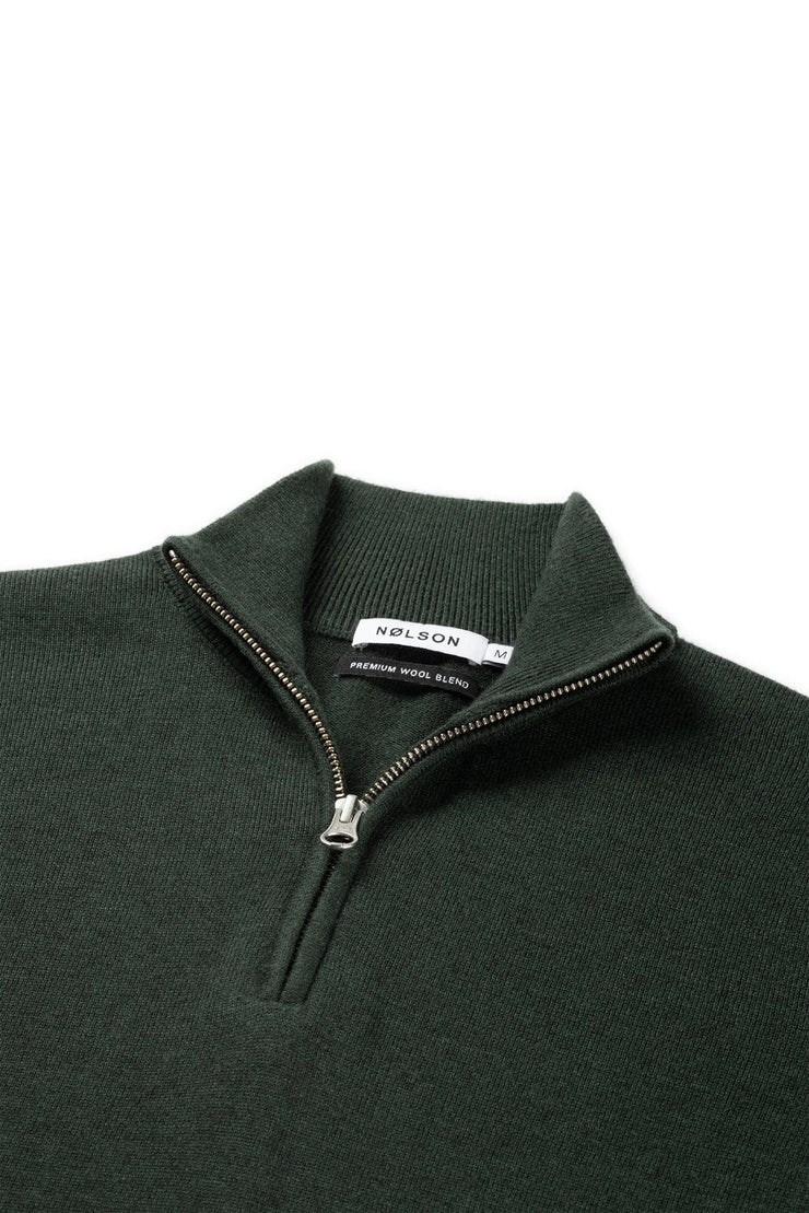 Quarter-zip Green Sweater