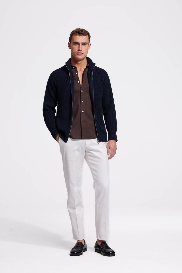 Lindo Dark Brown Linen Shirt