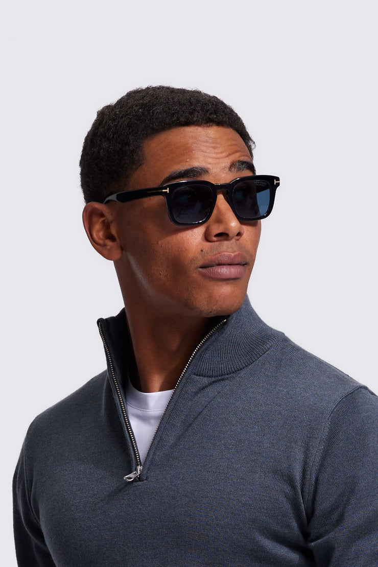 Quarter-zip Petrol Sweater