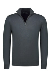 Quarter-zip Petrol Sweater