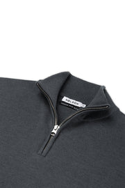 Quarter-zip Petrol Sweater