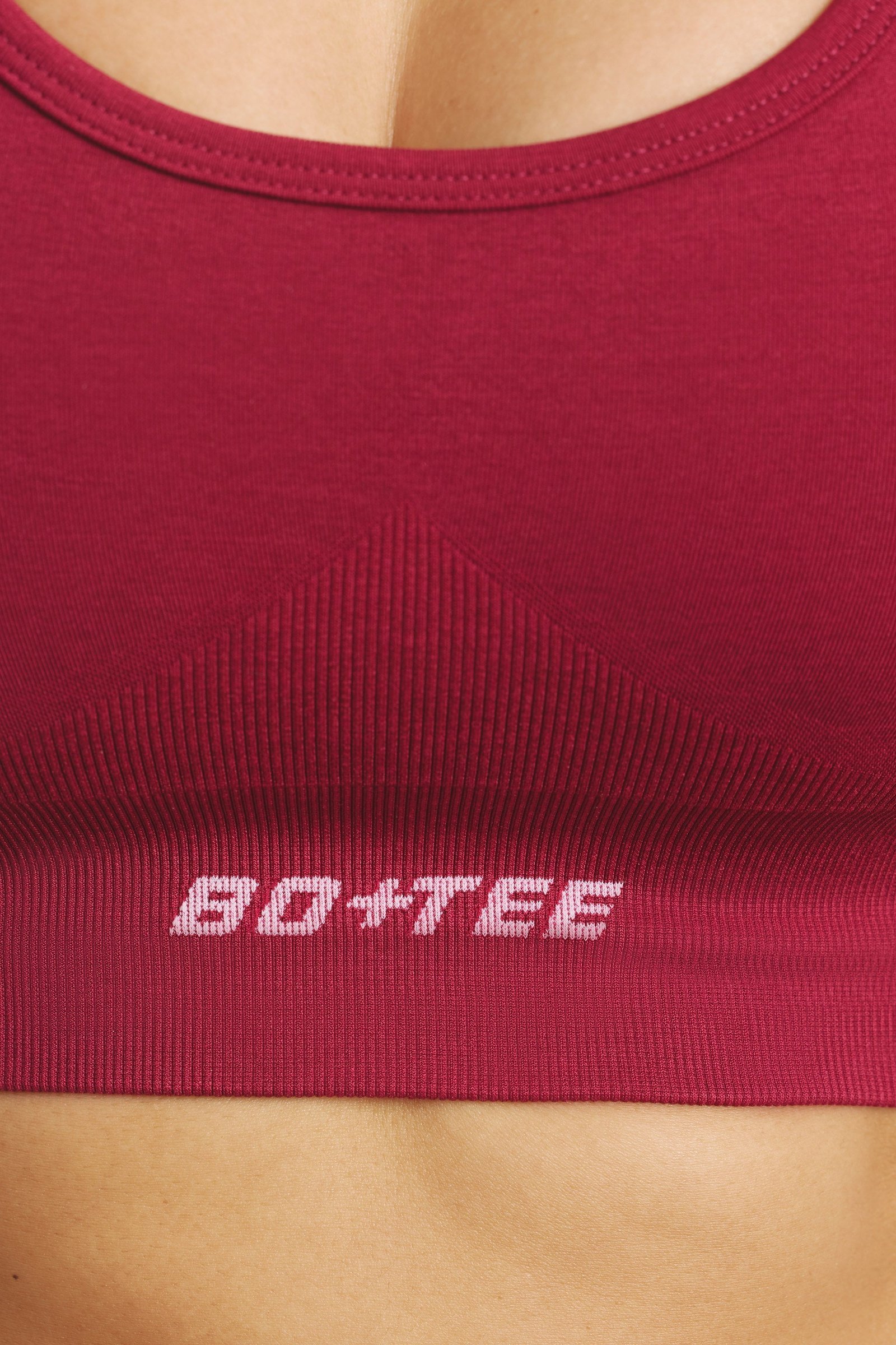 Focused - Halter Neck Define Luxe Sports Bra in Raspberry - Image 4